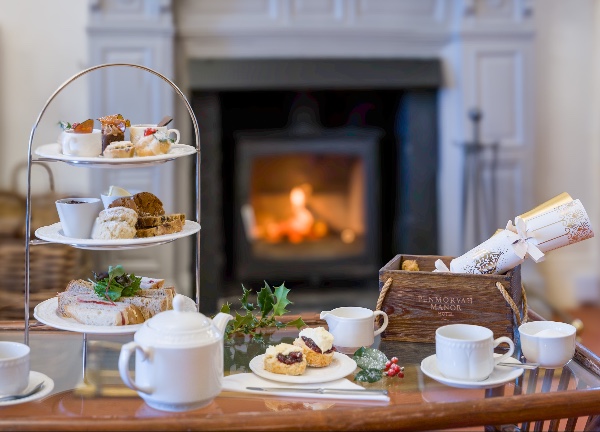 festive tea setting